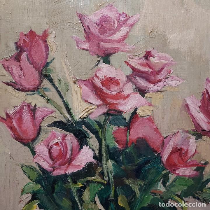 Arte: Antoni Angle Roca (1924 - 2012) Rosas Rosas - Foto 5