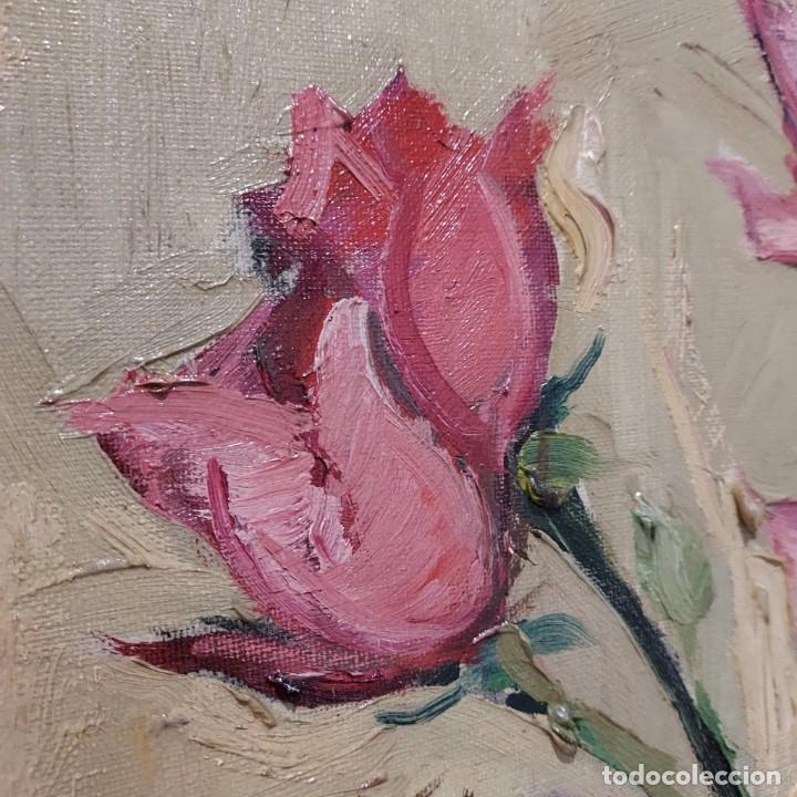 Arte: Antoni Angle Roca (1924 - 2012) Rosas Rosas - Foto 8