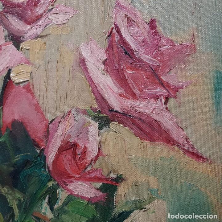 Arte: Antoni Angle Roca (1924 - 2012) Rosas Rosas - Foto 11