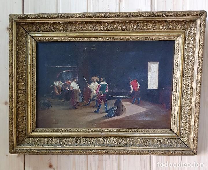 Arte: --OLEO ANTIGUO SOBRE LIENZO - Foto 2