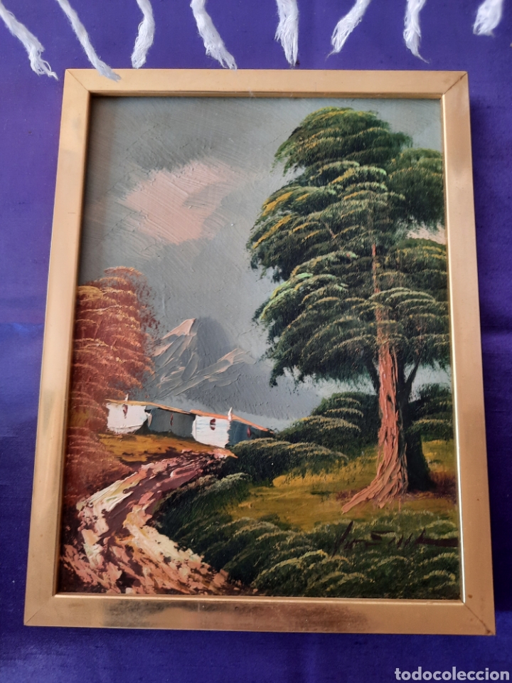 Art: Paisaje al oleo sobre tabla.
