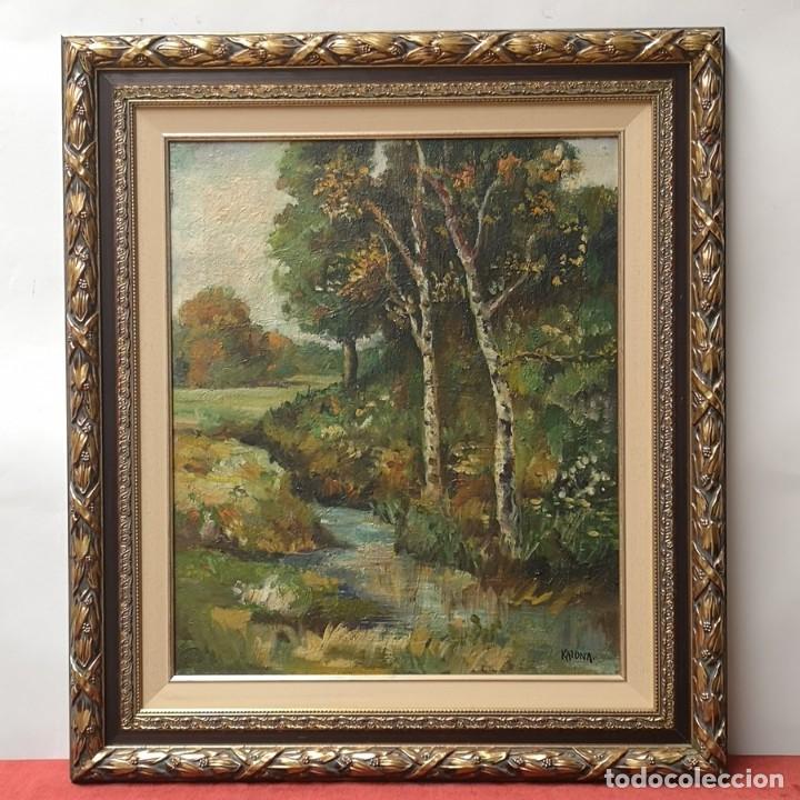 Arte: &Oacute;leo Paisaje de Ribera - Foto 1
