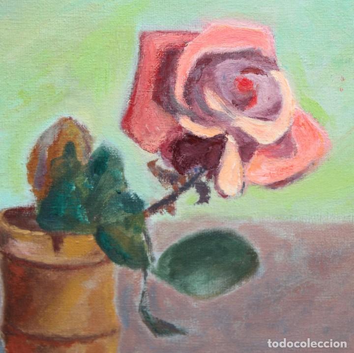 Arte: ANONIMO. OLEO SOBRE TELA. ROSAS - Foto 2