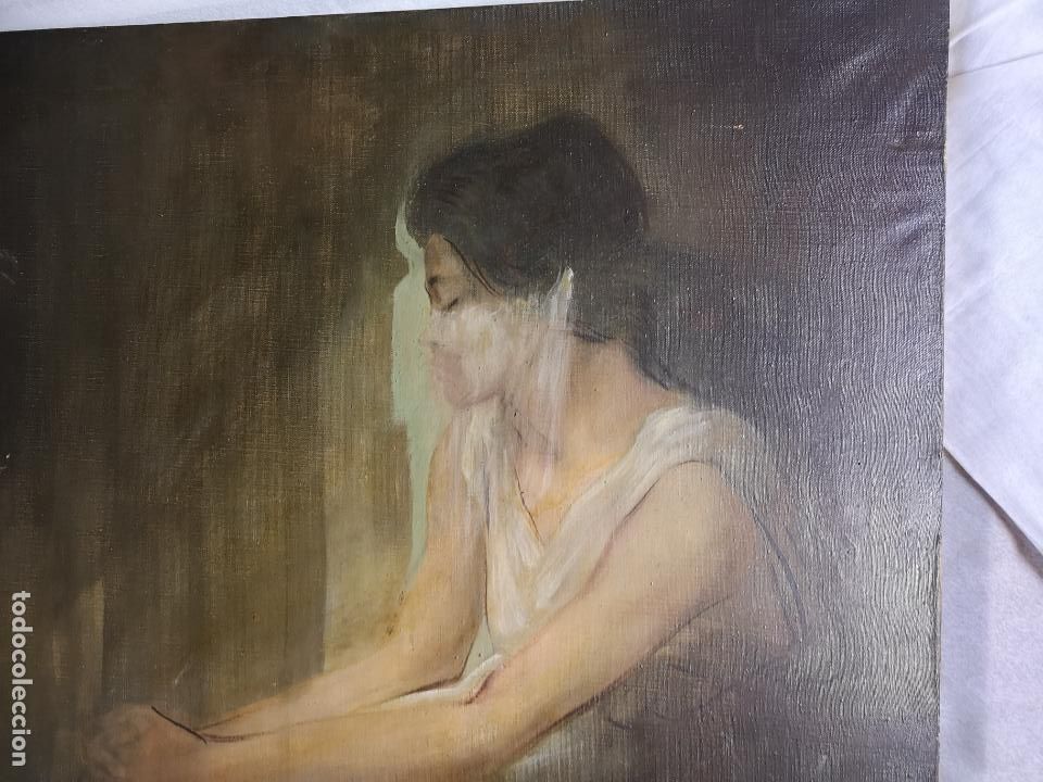 Arte: Cuadro oleo mujer con velo - Foto 5