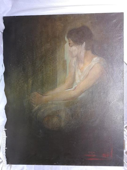 Arte: Cuadro oleo mujer con velo - Foto 9
