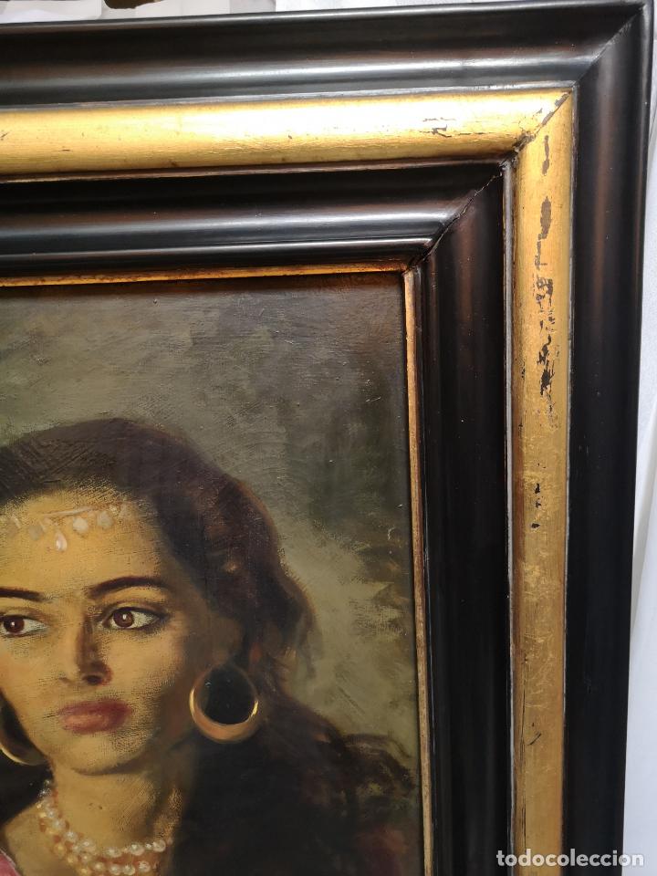 Arte: Cuadro oleo gitana de Enrique Navarro 1955 - Foto 6