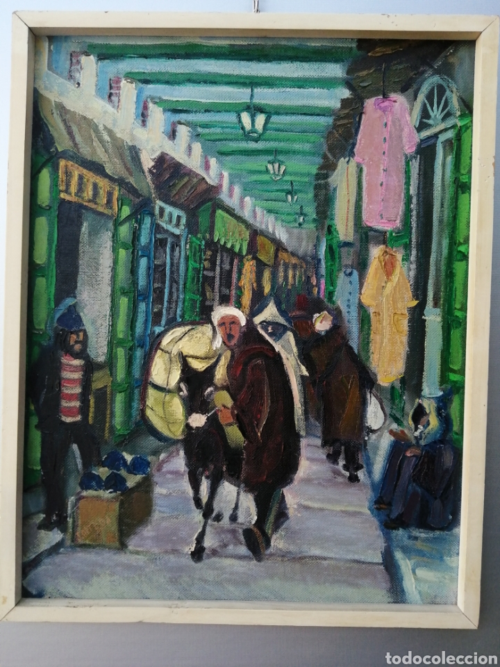 Arte: J. Ortega. &Oacute;leo sobre tabla. Bazar - Foto 2