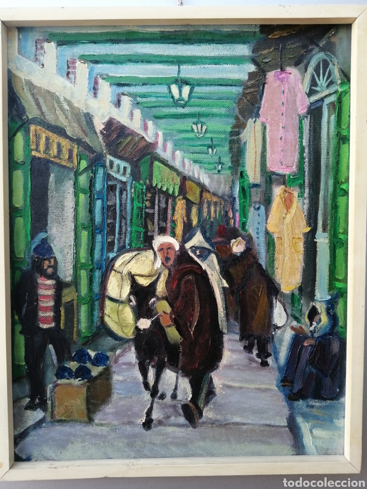 Arte: J. Ortega. &Oacute;leo sobre tabla. Bazar - Foto 3