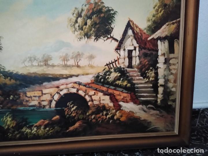 Arte: Cuadro vintage oleo sobre lienzo - Foto 5