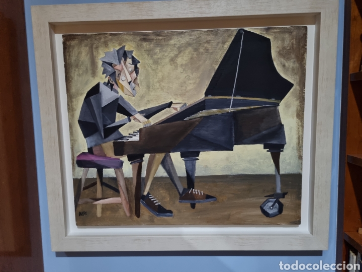 Arte: &Oacute;leo sobre tablero piano - Foto 1
