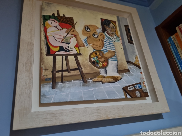Arte: &Oacute;leo sobre tablero............. - Foto 2