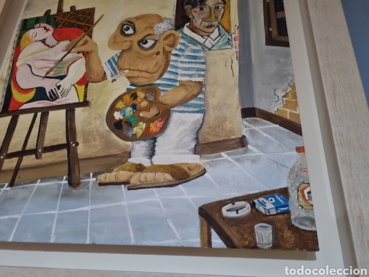 Arte: &Oacute;leo sobre tablero............. - Foto 3