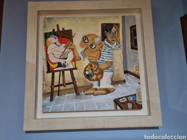 Arte: &Oacute;leo sobre tablero............. - Foto 1