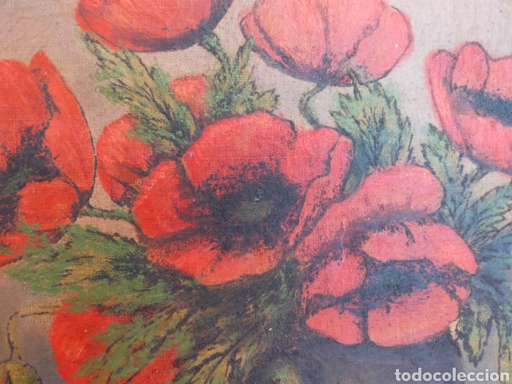 Arte: AMAPOLAS. OLEO SOBRE LIENZO. 44X64 CM. - Foto 9