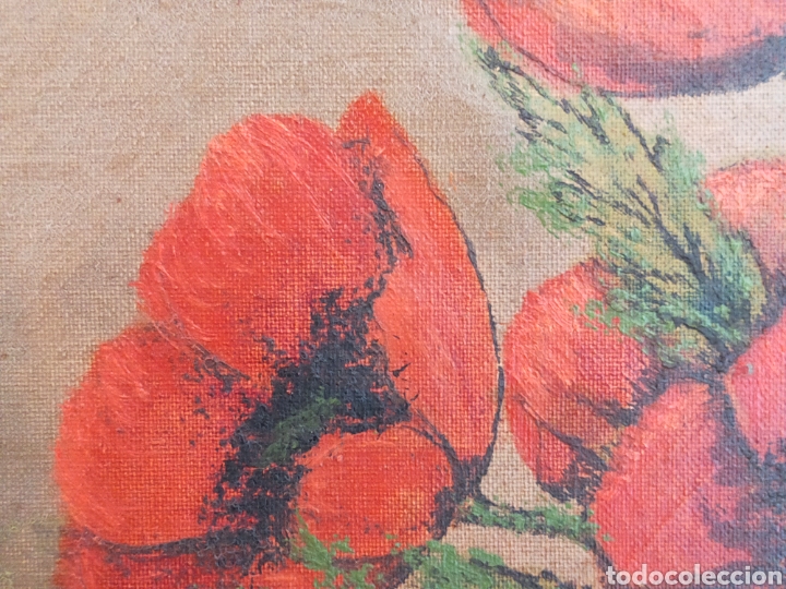 Arte: AMAPOLAS. OLEO SOBRE LIENZO. 44X64 CM. - Foto 12