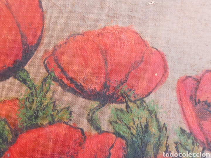 Arte: AMAPOLAS. OLEO SOBRE LIENZO. 44X64 CM. - Foto 14