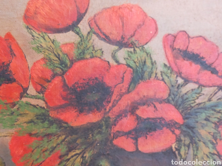 Arte: AMAPOLAS. OLEO SOBRE LIENZO. 44X64 CM. - Foto 15