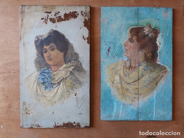 Art: MANOLA, OLEO SOBRE TABLA. S. XIX