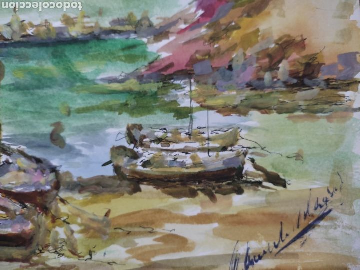 Arte: Embarcadero ( acuarela ) original - Foto 5