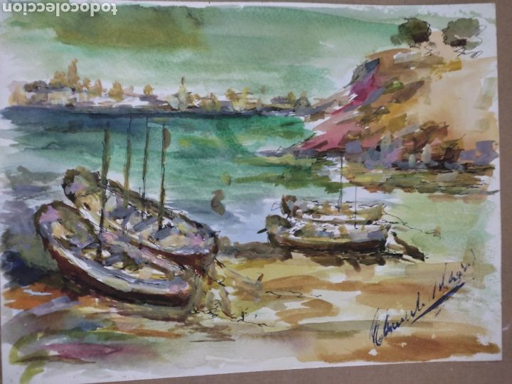 Arte: Embarcadero ( acuarela ) original - Foto 12