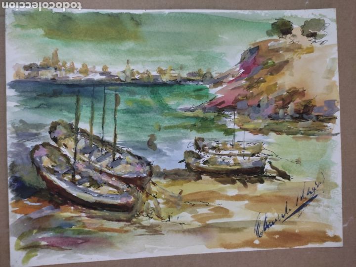 Arte: Embarcadero ( acuarela ) original - Foto 13