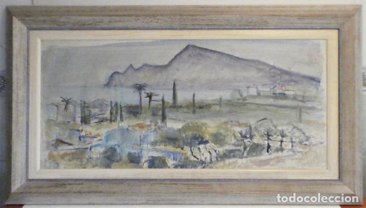 Arte: Bonita Vista de la localidad de Altea oleo con marco
