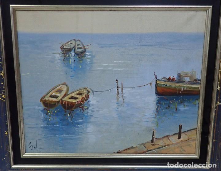Arte: &Oacute;leo sobre lienzo Sol&iacute;s - Foto 2