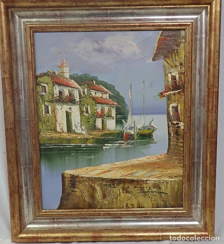 Arte: &Oacute;leo sobre lienzo a catalogar JC708 - Foto 1