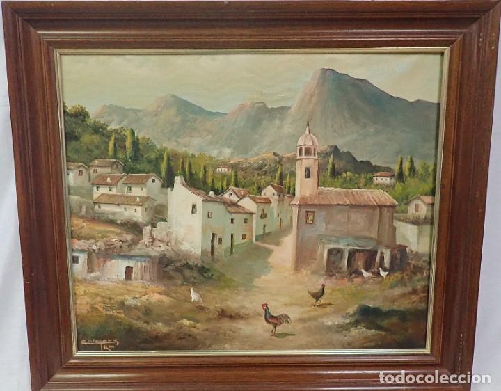Arte: &Oacute;leo sobre lienzo a catalogar JC709 - Foto 1