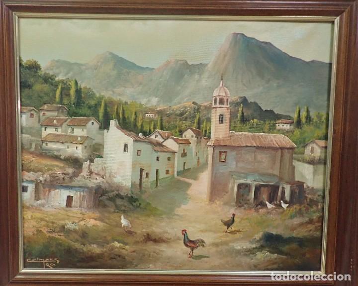 Arte: &Oacute;leo sobre lienzo a catalogar JC709 - Foto 2