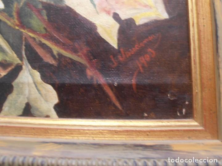 Arte: BODEGON DE ROSAS PINTADO AL OLEO EN 1903 - Foto 6