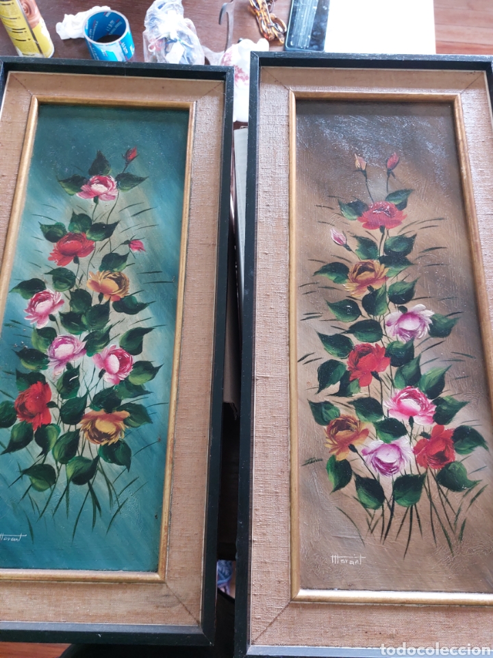 cuadros flores - Buy Antique oil paintings no definite date on todocoleccion