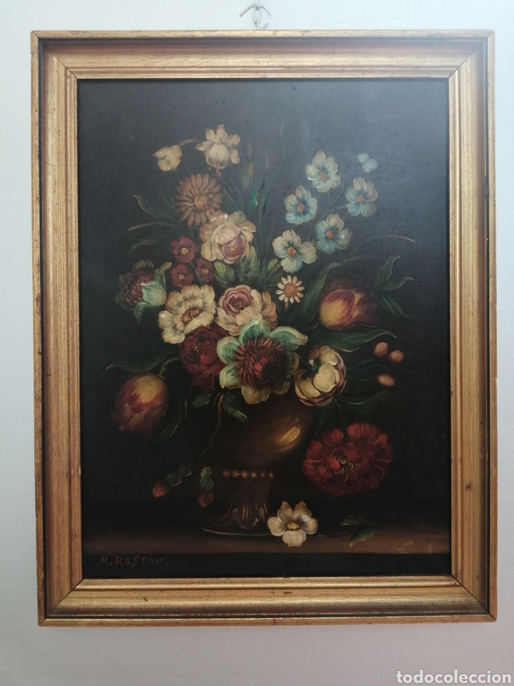 Arte: M. Rostan. Bodeg&oacute;n, &oacute;leo sobre chapa - Foto 2