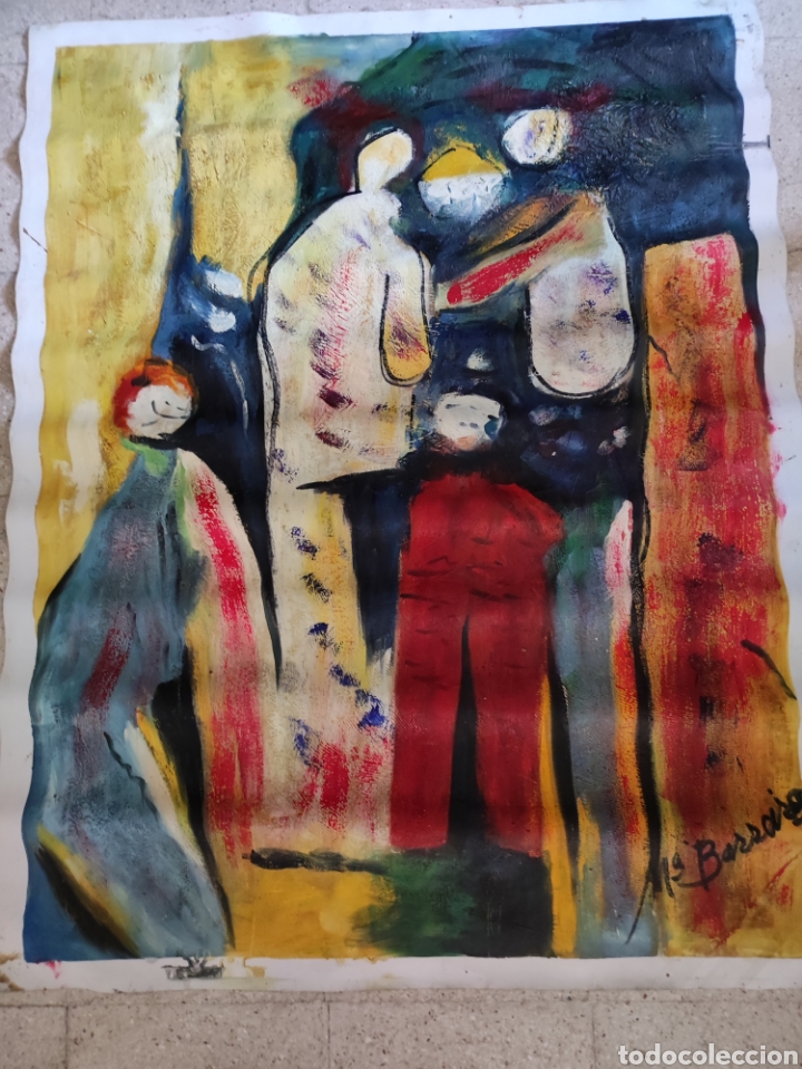 Arte: Lienzo pintado fdo M. Barreiros