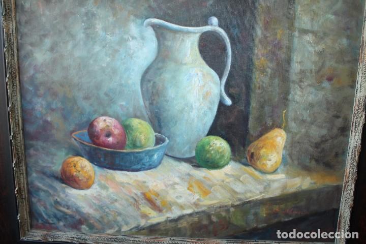 Arte: BODEG&Oacute;N CON ORIGINAL MARCO DE MADERA (70 x 60 x 2,5) - Foto 2