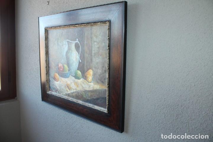 Arte: BODEG&Oacute;N CON ORIGINAL MARCO DE MADERA (70 x 60 x 2,5) - Foto 3