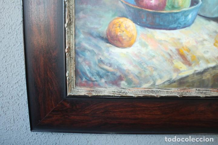 Arte: BODEG&Oacute;N CON ORIGINAL MARCO DE MADERA (70 x 60 x 2,5) - Foto 4