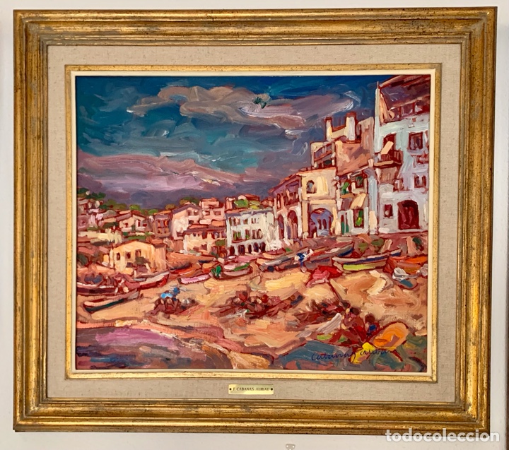 Arte: Francisco Cabanas Alibau 1909-1985, Calella de Palafrugell Costa Brava, 54x46 cm obra