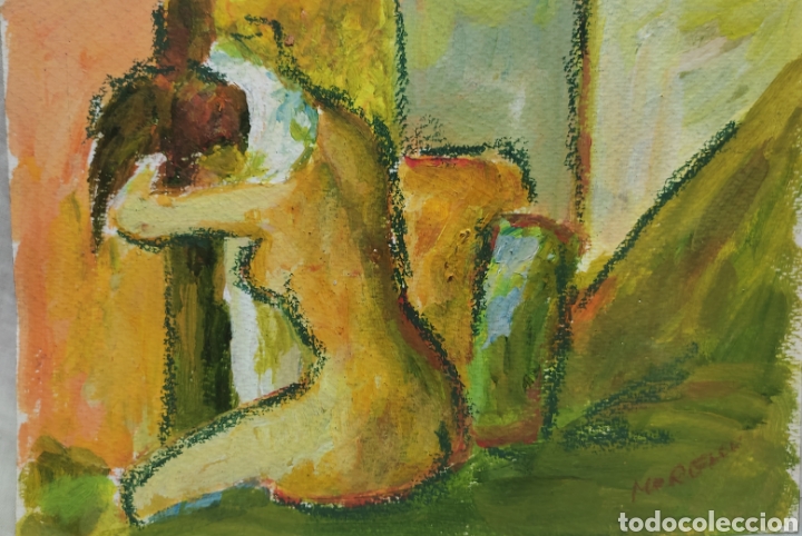 Arte: Mujer sec&aacute;ndose el pelo ( original ) - Foto 3