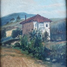 Arte: ELISEO MEIFREN I ROIG (1859-1940). CASA CON RÍO.. Lote 361366385