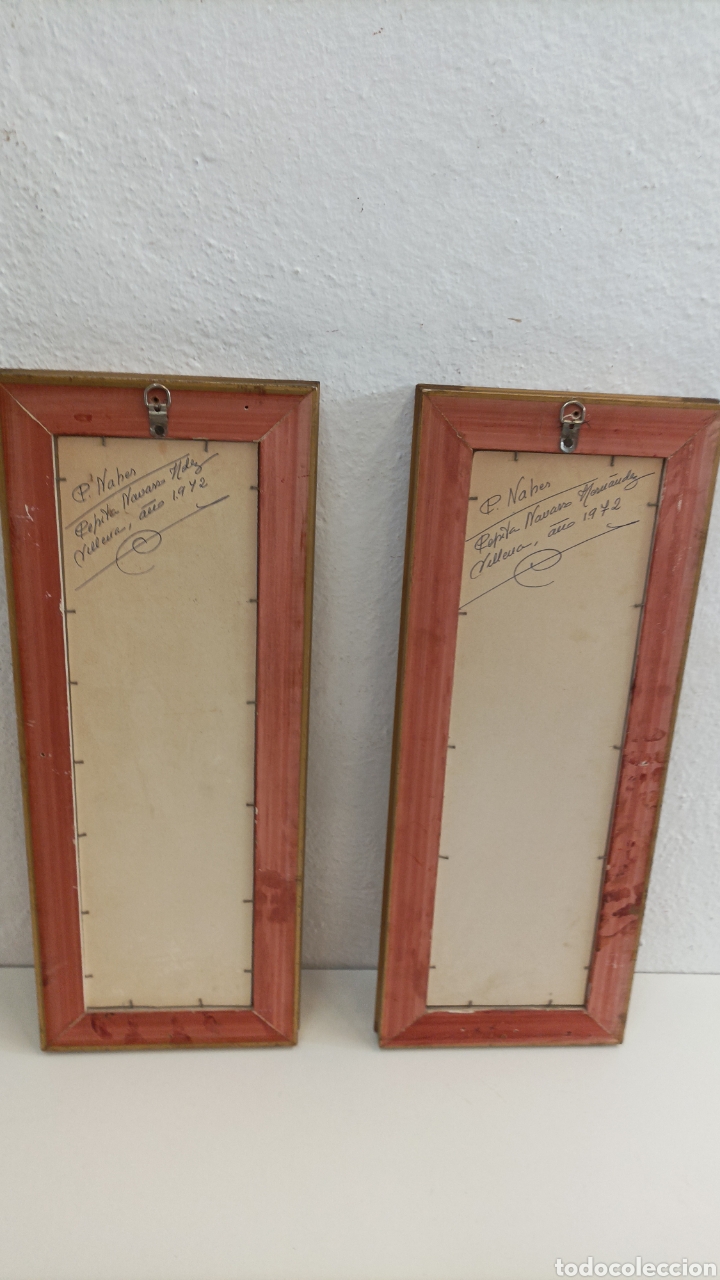 Arte: 2 Cuadros de &oacute;leos sobre tabla 1972 - Foto 6
