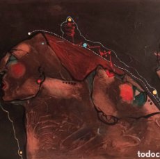 Arte: SALVADOR AULESTIA VAZQUEZ (1919 - 1994) - LES CHANCES DE L'ART - 1971 - OLEO SOBRE TELA.. Lote 363076010