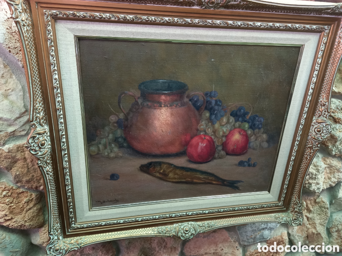 Arte: Cuadro bodegon antiguo - Foto 1