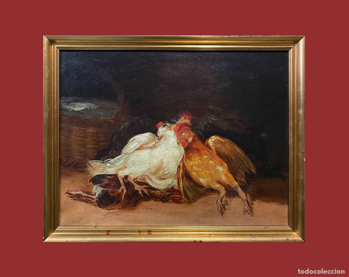 Arte: BODEGON DE AVES, GALLO Y GALLINAS - Foto 1