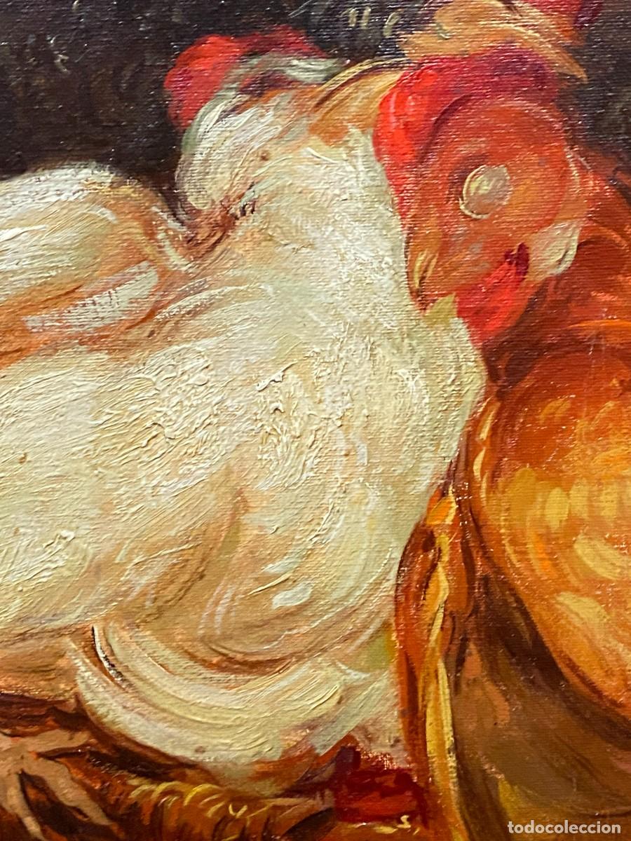 Arte: BODEGON DE AVES, GALLO Y GALLINAS - Foto 8