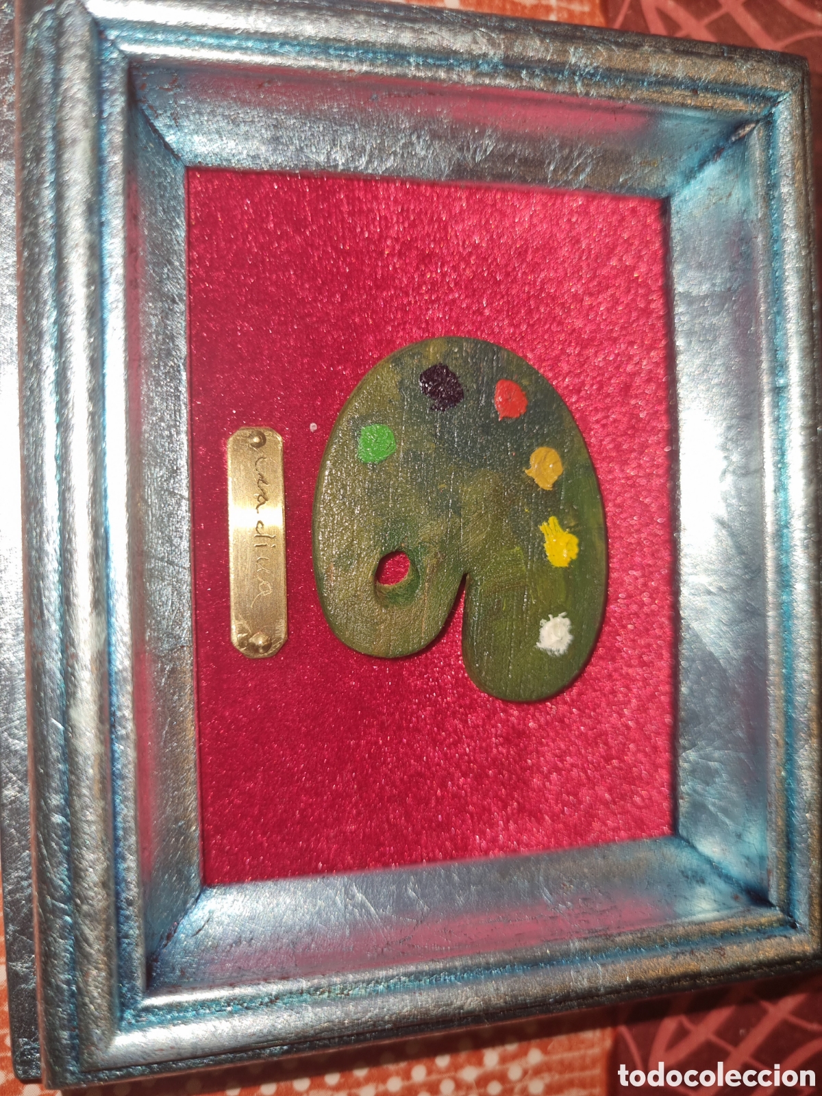 Arte: MINIATURA PALETA DE PINTOR. - Foto 3
