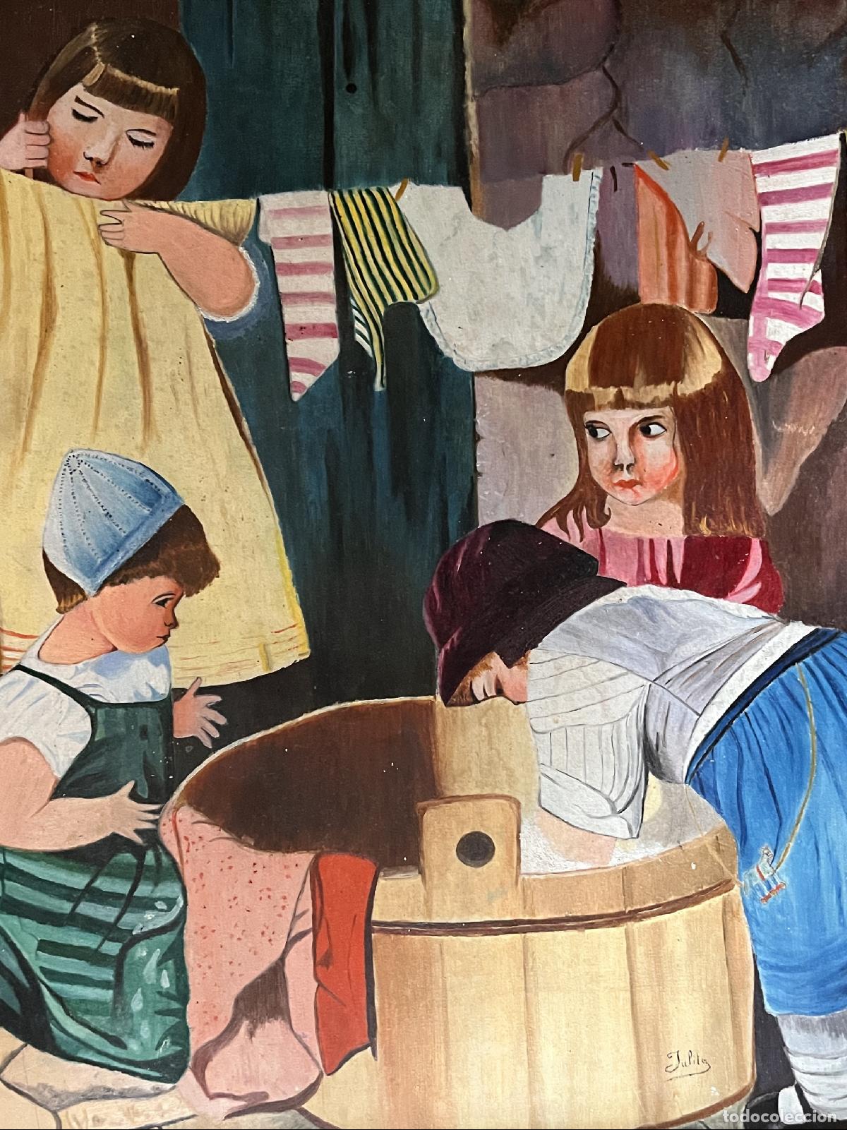 Arte: Ni&ntilde;os haciendo la colada - Foto 2
