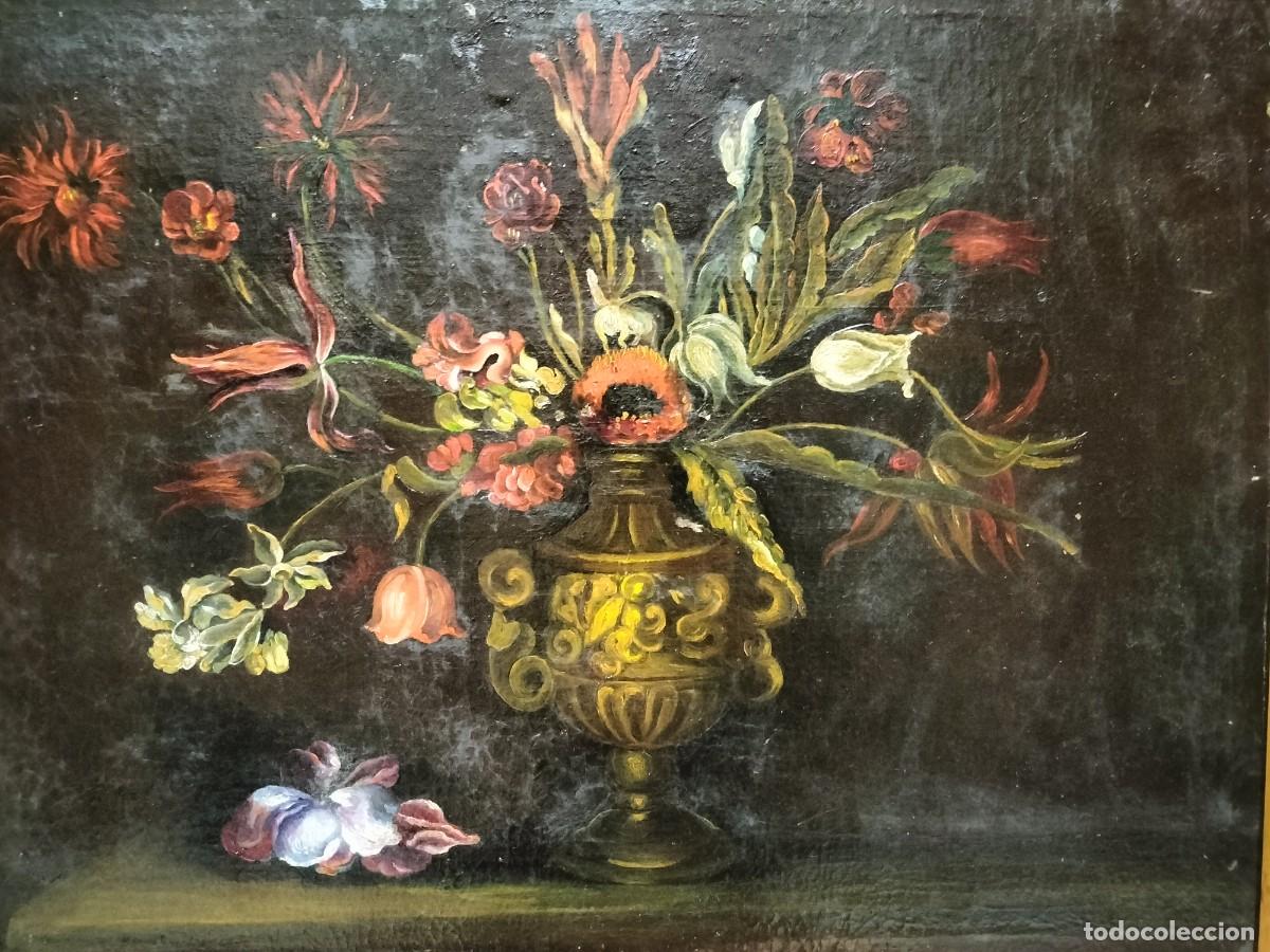 Arte: Cuadro de flores del siglo XVIII - Foto 3