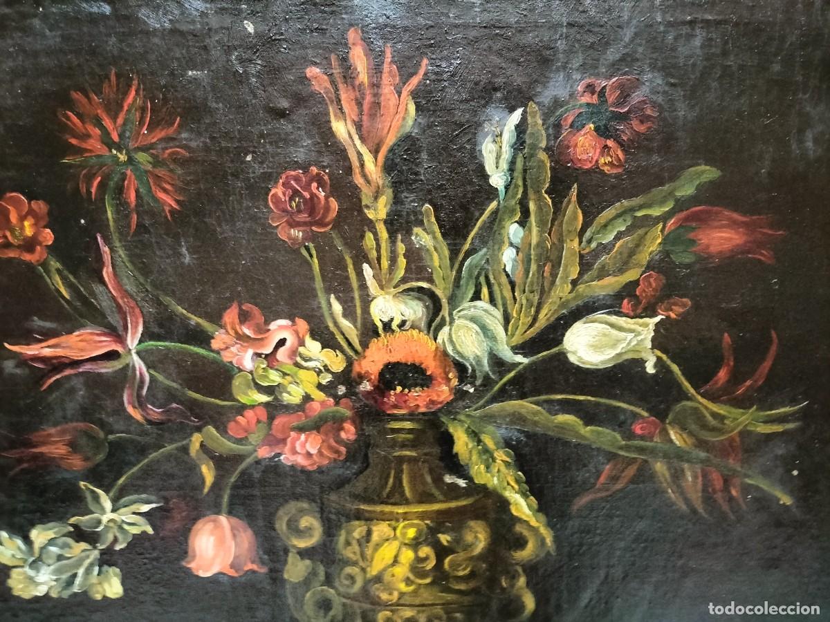 Arte: Cuadro de flores del siglo XVIII - Foto 4