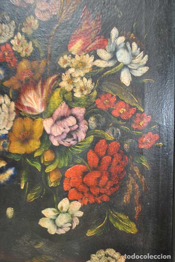 Arte: CUADRO ANTIGUO &Oacute;LEO PINTADO FLORES - Foto 4